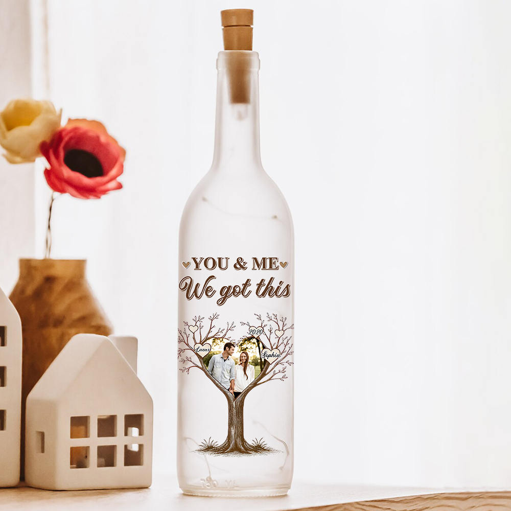 Custom Couple Photo You & Me - We Got This Keepsake Bottle Lamp LM32 895133