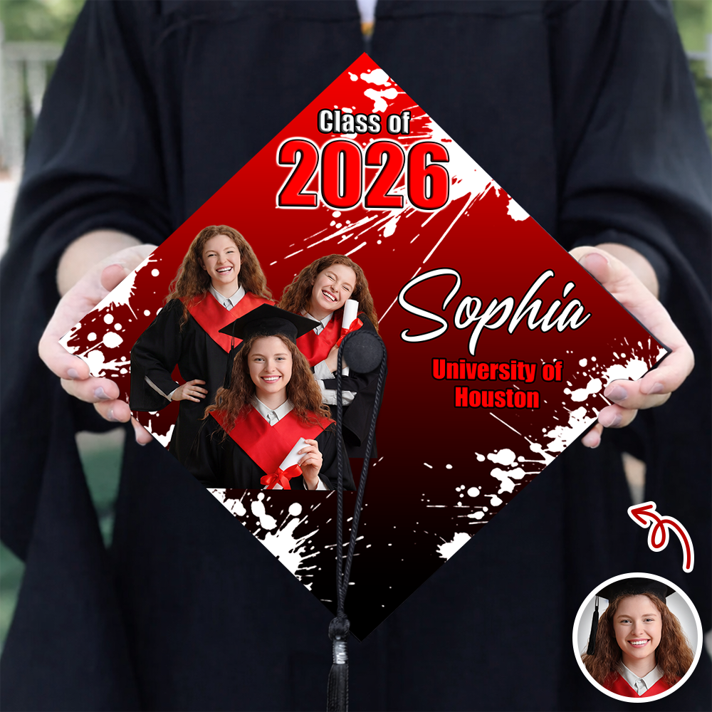 Custom Photo Class Of 2026 Graduation Cap Topper TH10 898963
