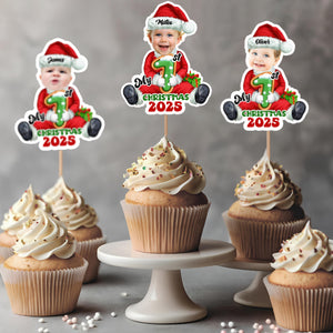 Custom Photo Santa Baby Christmas Cupcake Toppers LM32 893913