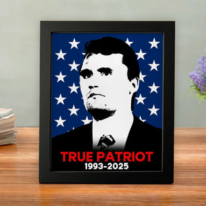 American Patriot Charlie Kirk With USA Flag Picture Frame HO82 65818
