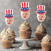 Custom Photo Born In America's 250th Years - First 4th Of July  Personalized Cupcake Toppers HA75 921674