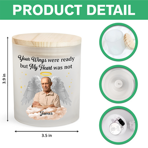 Custom Photo Your Light Will Always Shine In My Heart Memorial Glass Jar With LED Candle Sympathy Gift For Family Members HO82 893832