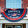 Custom Family Name America 1776-2026 Non-Pleated Fan Flag HA75 920366