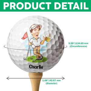 Custom Funny Face Best Dad Best Mom By Par Golf Ball HO82 900808