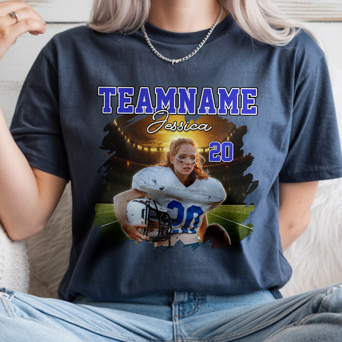 Custom Photo Bootleg Rap Tee Football Comfort Shirt CH07 899458