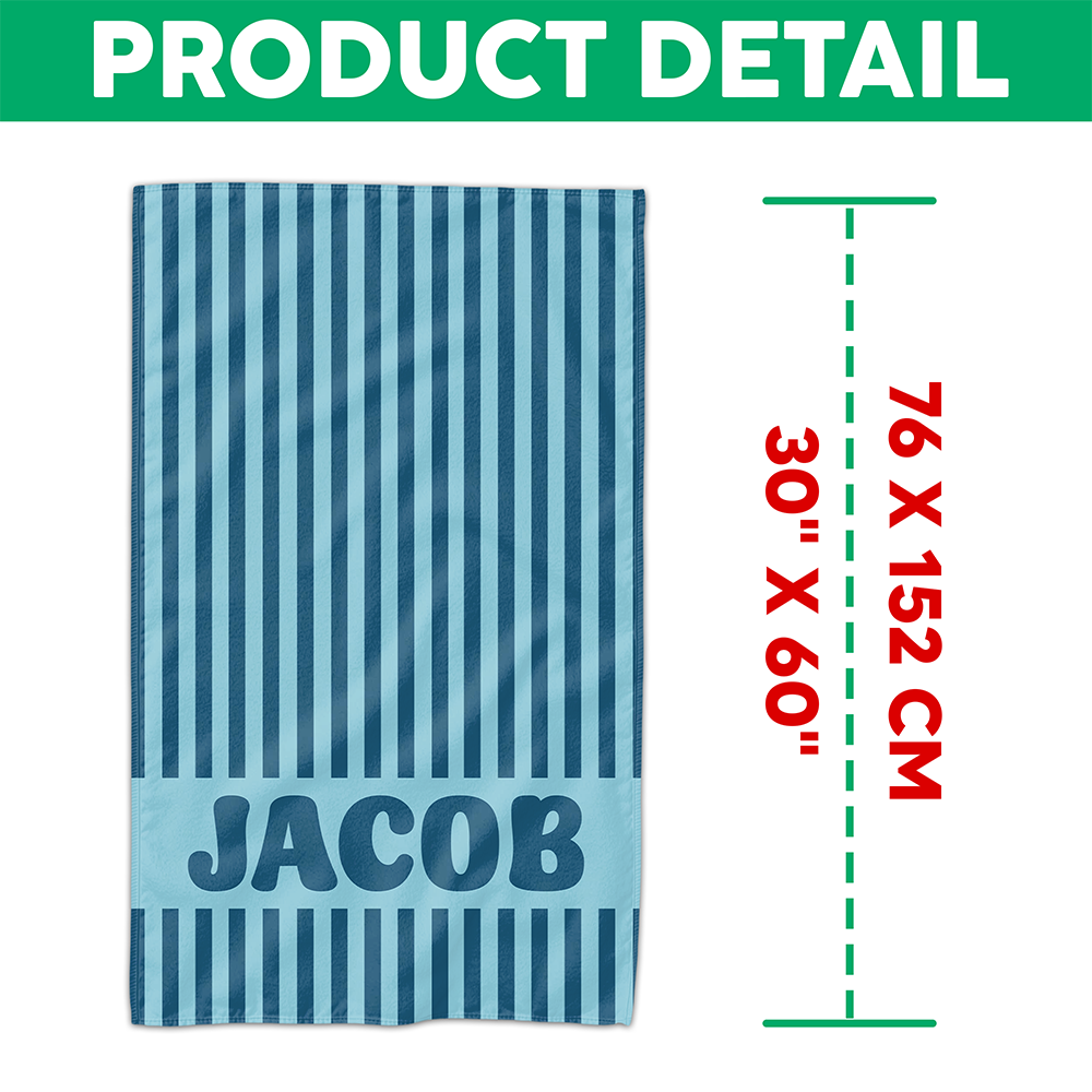 Custom Name Groovy Beach Towel – Personalized Gift for Family, Friends & Loved Ones CH07 911008