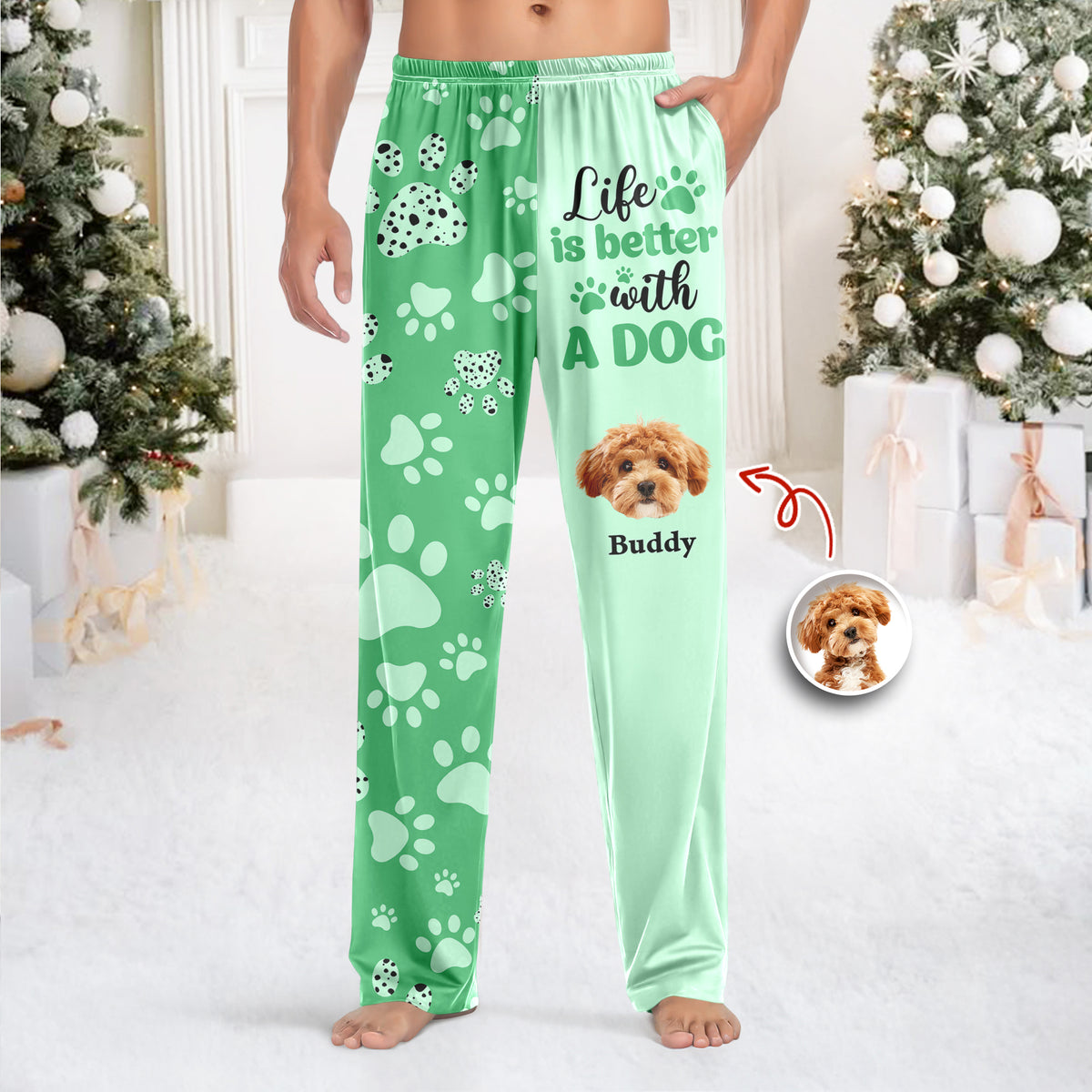 Custom Photo Life Is Better With Dogs Sweatpants For Dog Lover TH10 894299