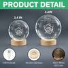 Personalized Our Family Loving Handprint Crystal Ball LED Night Light - Sentimental Gift for Mom, Dad HO82 901414