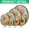 Custom Dog Photo With Sunflower Memorial Stained Glass Suncatcher, Pet Loss Gift HO82 894326