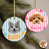 Personalized Pet Photo Christmas Ceramic Ornament Gift For Pet Lovers HO82 903320