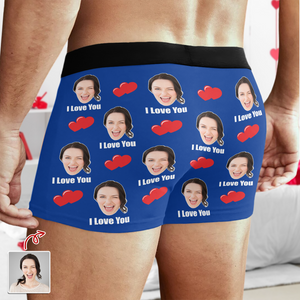 Custom Photo I Love You Men's Boxer Brief Funny Valentine Gift CH07 899300