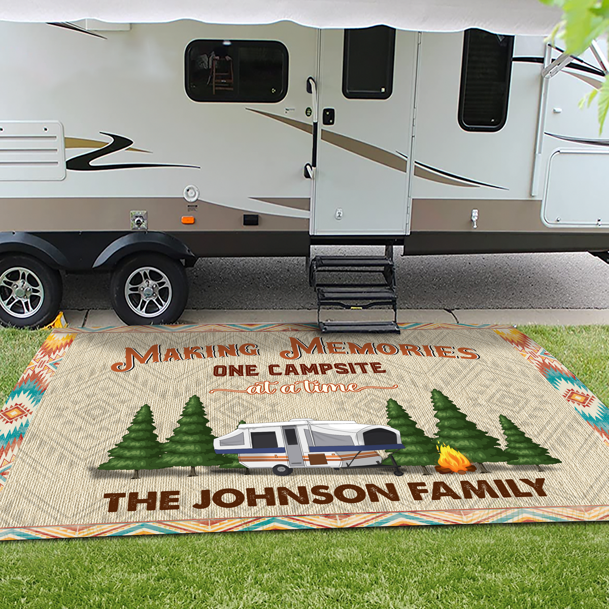 Making Memories One Campsite At A Time For Camper Patio Mat TH10 894153