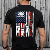 Best Dad Ever USA 250 Years Back Shirt, Custom Footprint Kids Names T-Shirt For Dad CH07 910994