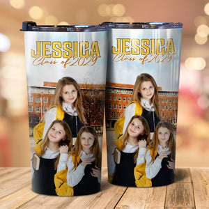 Custom Photo Senior Portrait Retro Style Tumbler N304 889755