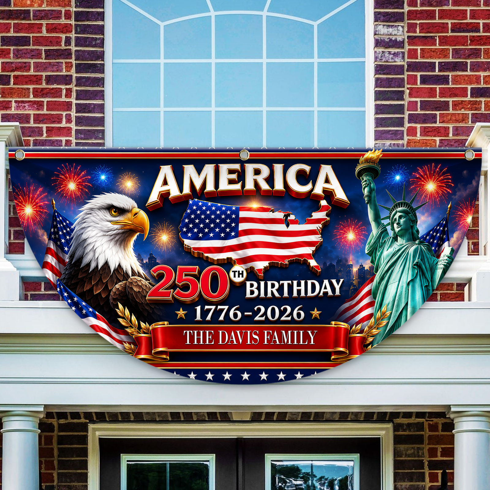 Celebrating USA 250th Birthday Non Fan Flag 250 Years Of Freedom Flag CH07 911972