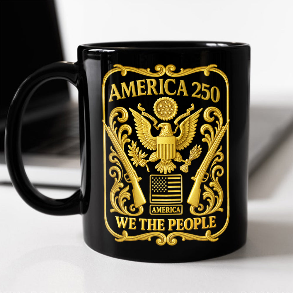 1776 - 2026 America 250th Anniversary Black Mug CH07 899240