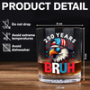250 Years USA Bruh 250th Birthday 1776-2026 Eagle Flag Whiskey Glass HA75 897328