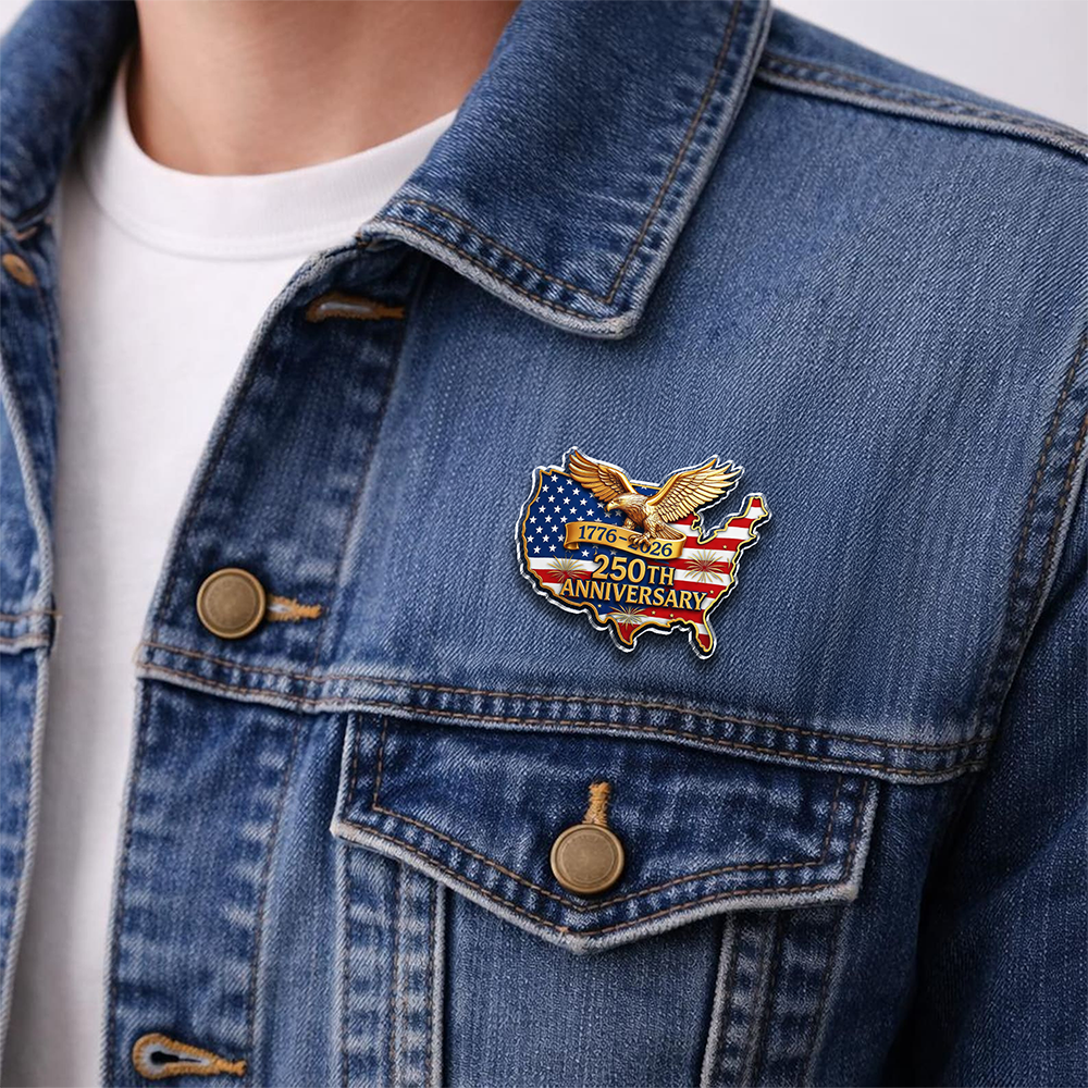 Eagle 1776-2026 United States Flag 250th Anniversary Acrylic Pin CH07 911104