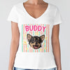 Custom Photo Dog & Cat Portrait Bright Shirt with Pet Name, Retro Vintage Pet Lover Gift TH10 170373