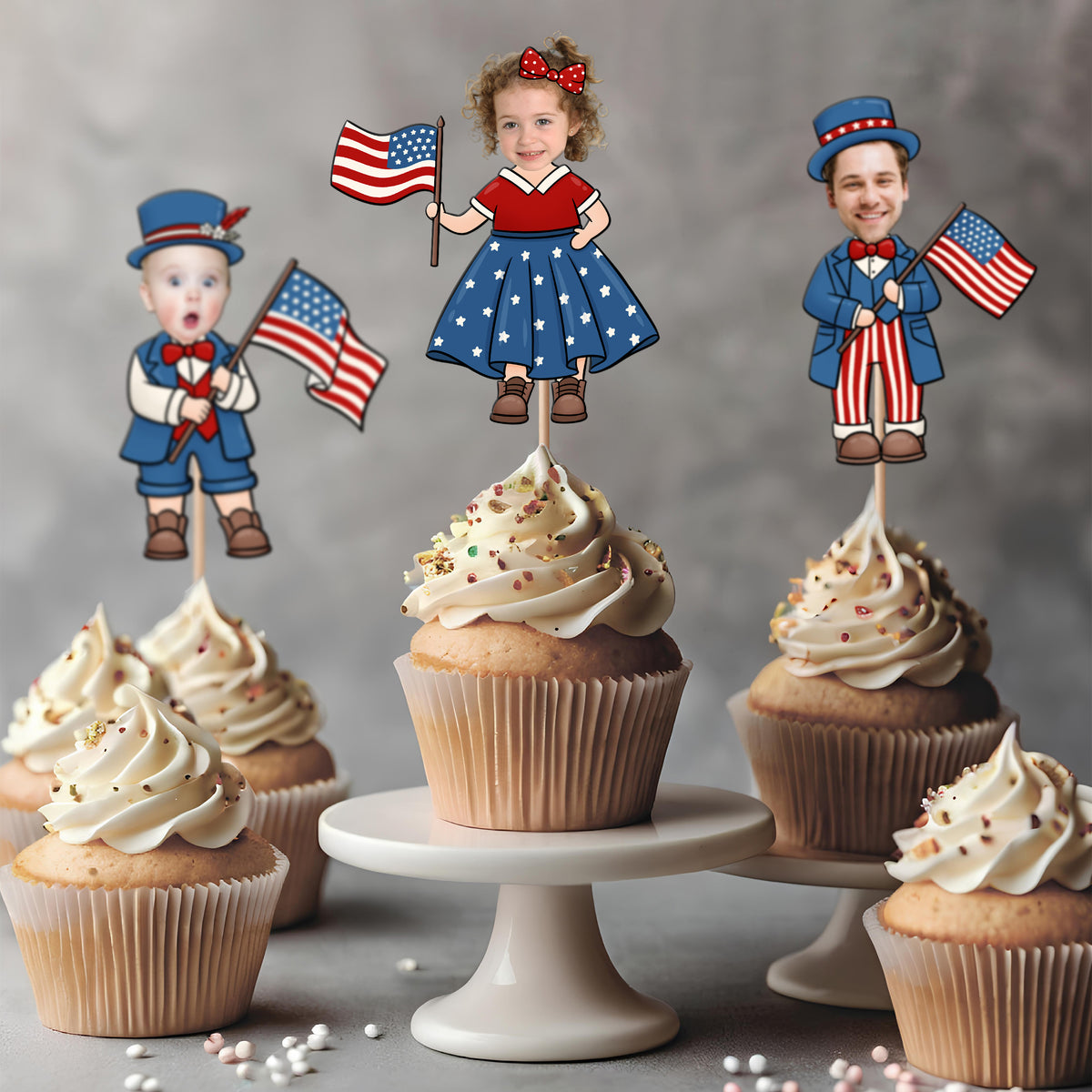 Custom Face Photo 4th Of July Independence Day Topper TH10 892603