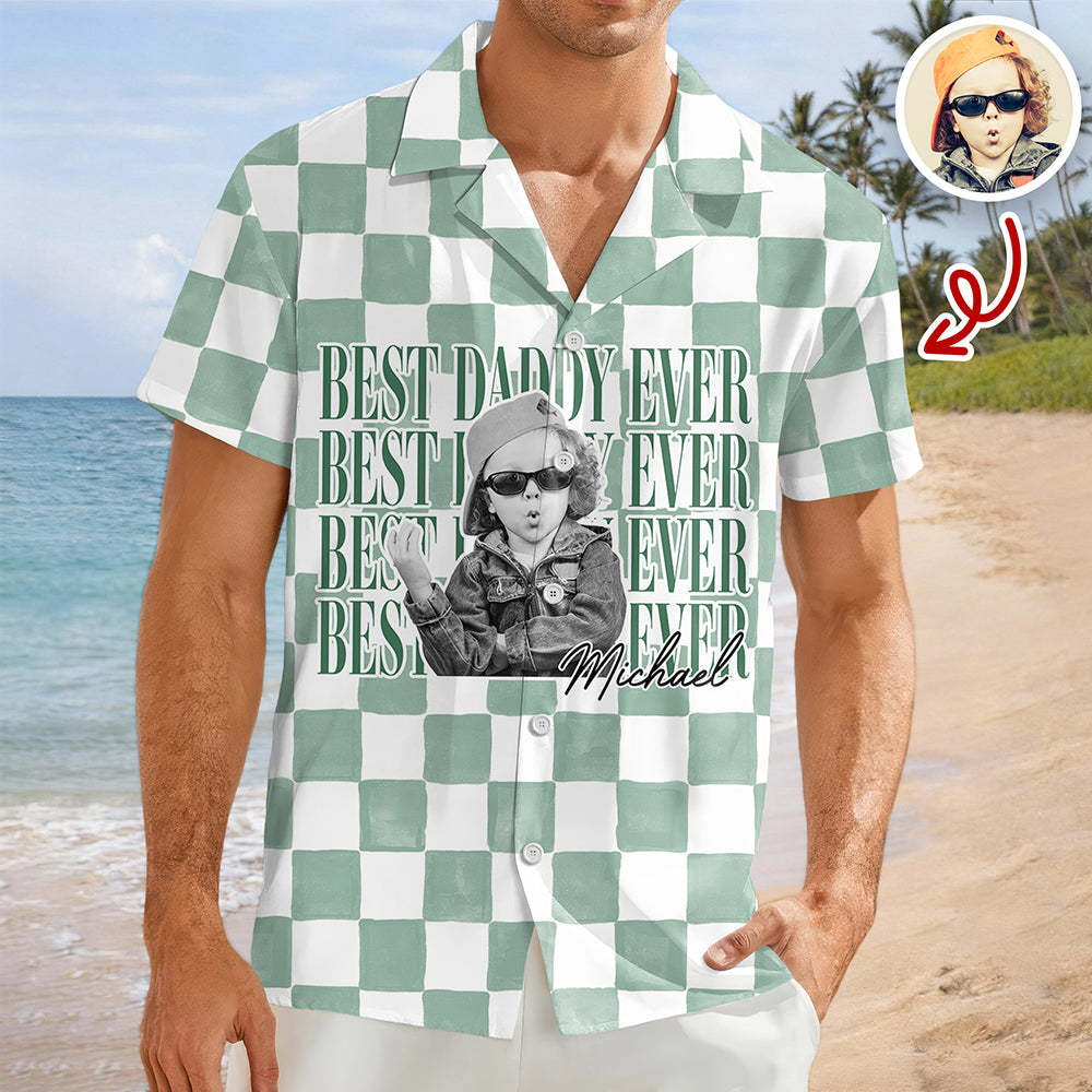 Custom Vintage Photo Best Dad, Mom Ever Hawaii Shirt Gift For Parent CH07 911500