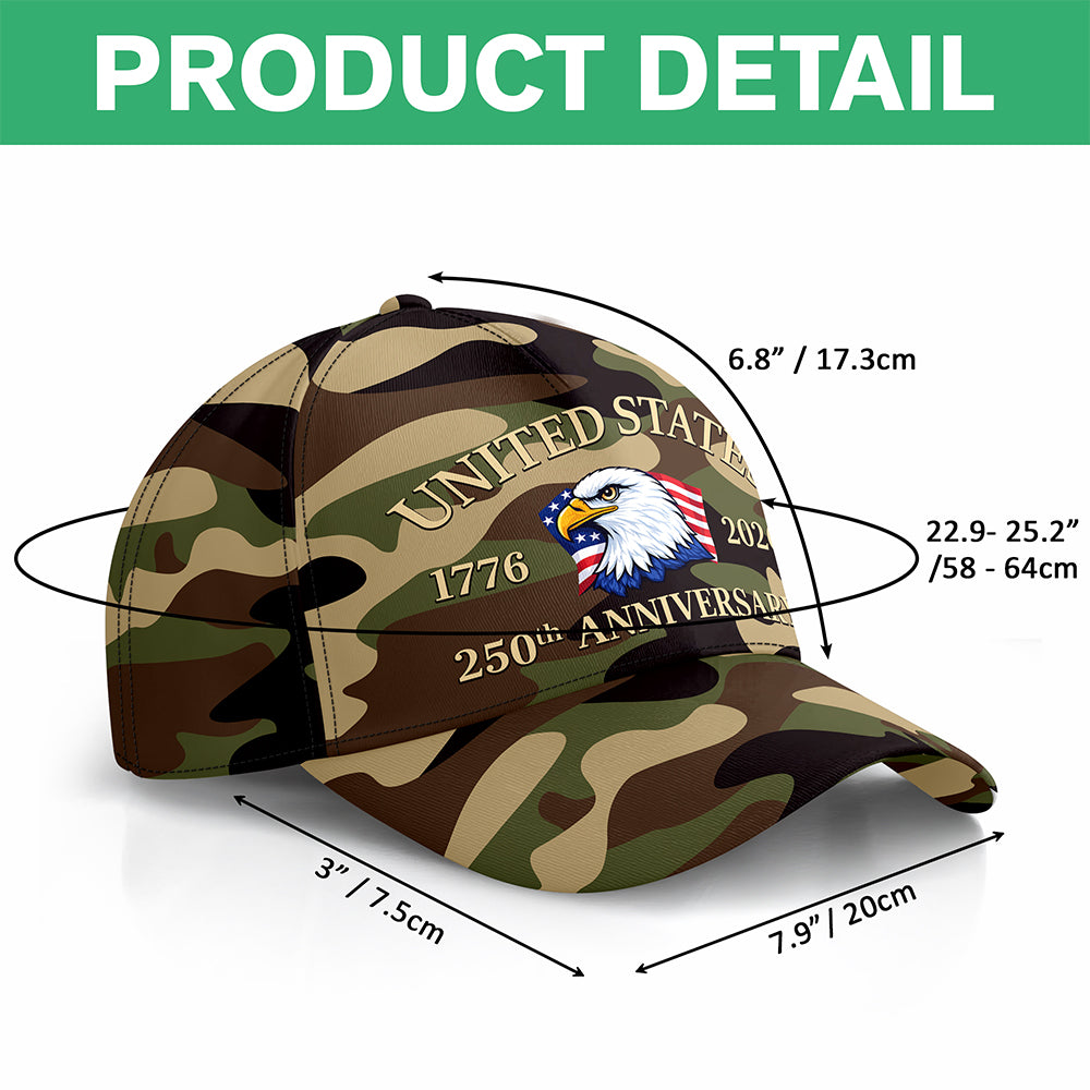 Custom Name United State 250th Years AOP Cap TH10 169501