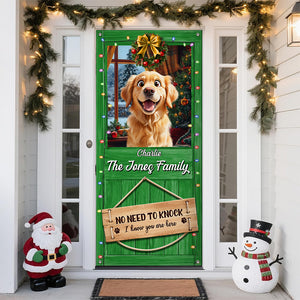 Custom Cute 3D Dog No Need To Knock We Know You Are Here Decoration Door Cover HA75 898080