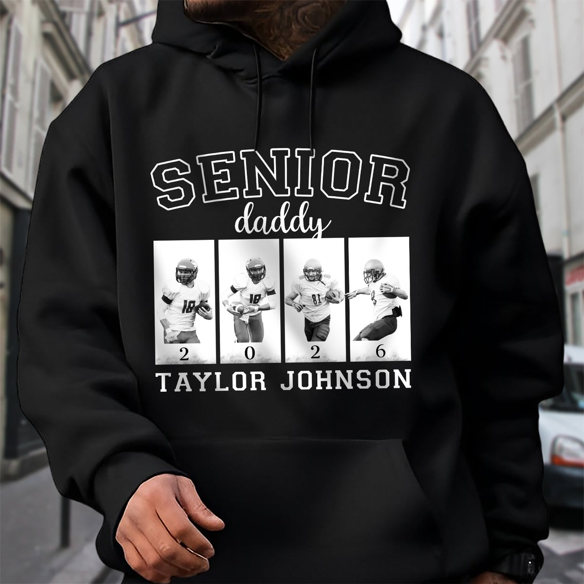 Custom Photo Senior Football Mama Dark Shirt Gifts For Football Mom, Football Lover CH07 899446