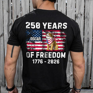 Custom Dog America 250 of Freedom Back Side Dark Shirt LM32 895315
