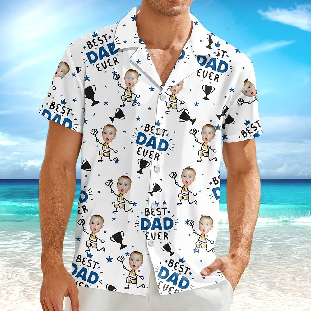 Custom Photo Best Dad Ever Hawaii Shirt TH10 892759