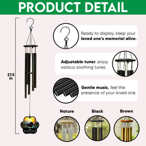 Custom Name And Dog Forever In My Heart Dog Memorial Acrylic Wind Chimes LM32 893763