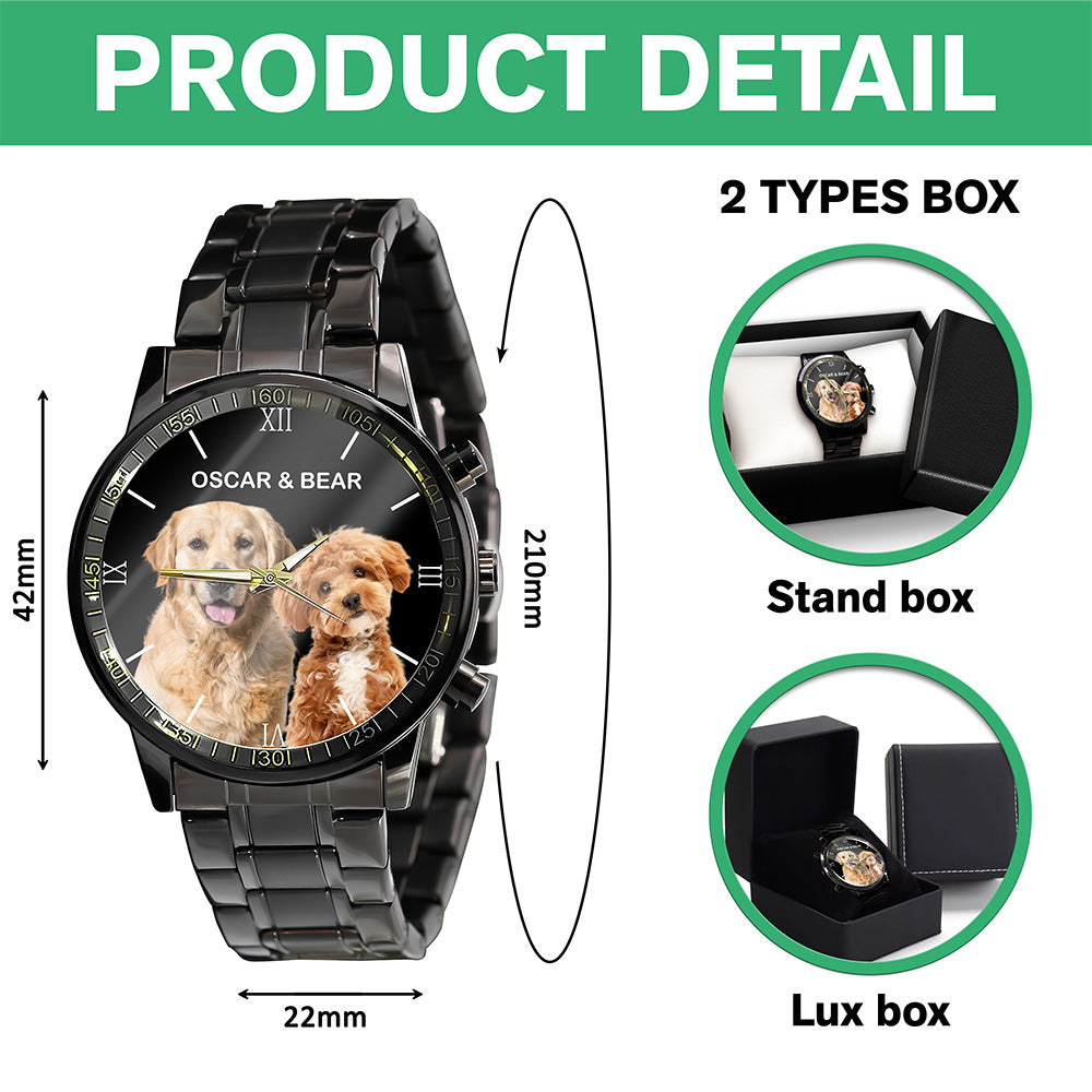 Custom Pet Photo Men's Watch Gift For Dog Cat Lovers HO82 894146
