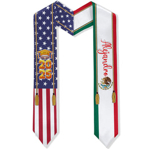 Estolas de graduación con bandera del país – Promoción 2025 HA75 892170