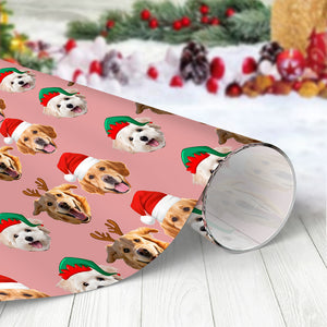 Custom Dog Photo Gift Christmas Wrapping Paper For Dog Lovers LM32 891959