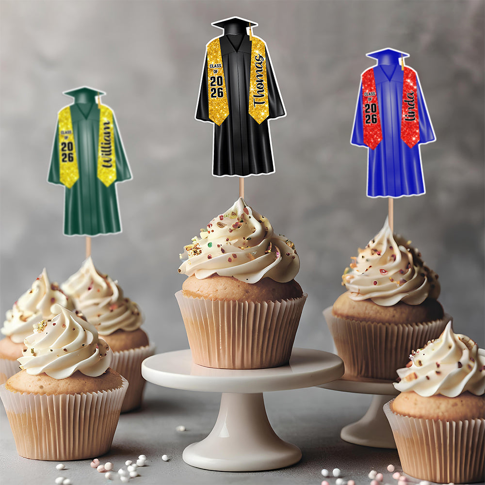 Personalized Graduation Class of 2026  Decoration Cupcake Toppers HO82 901336