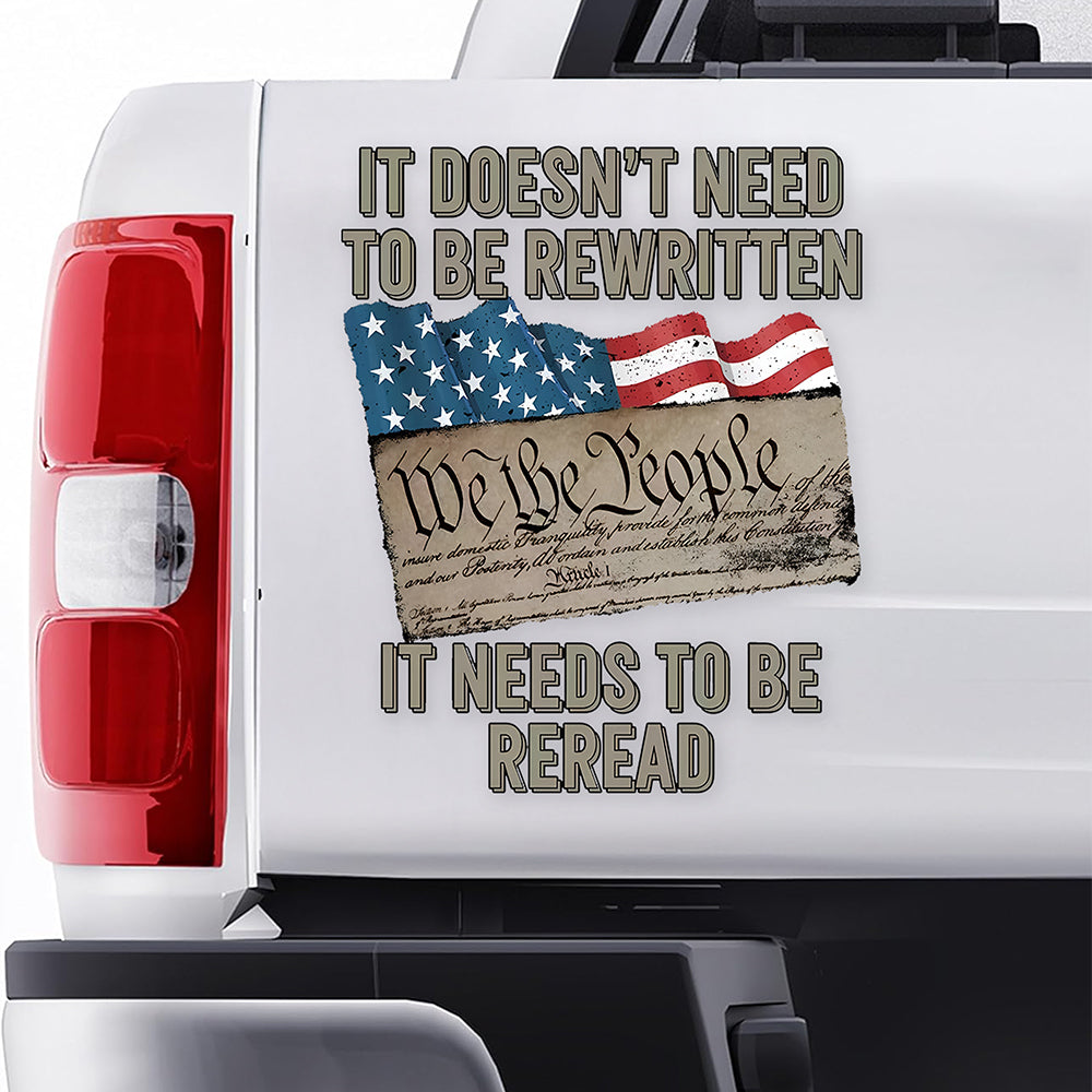 We The People US Flag Car Window Decal Sticker HA75 898234