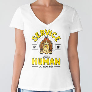 Service Human, Do Not Pet Personalized Birght Shirt For Dog Lovers CH07 895630