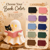 3D Printed Ghost Reading Book Figurine – Cozy Cat, LED Tealight Decor