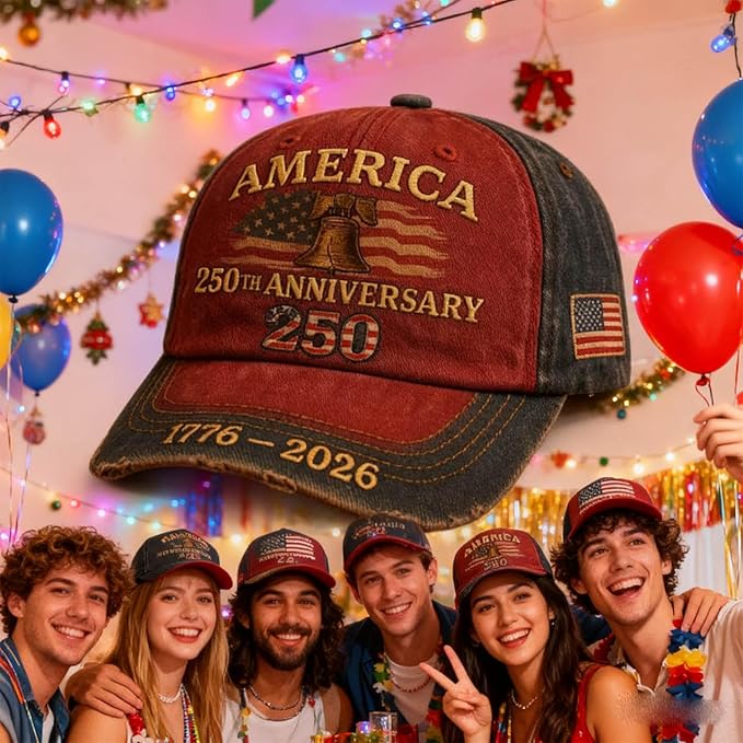 Bald 250th Anniversary 1776 2026 USA Embroidered Cap LM32 669027