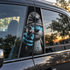 Funny Blue Cartoon Character Car Window Decal, B Pillar Sticker LM32 670049