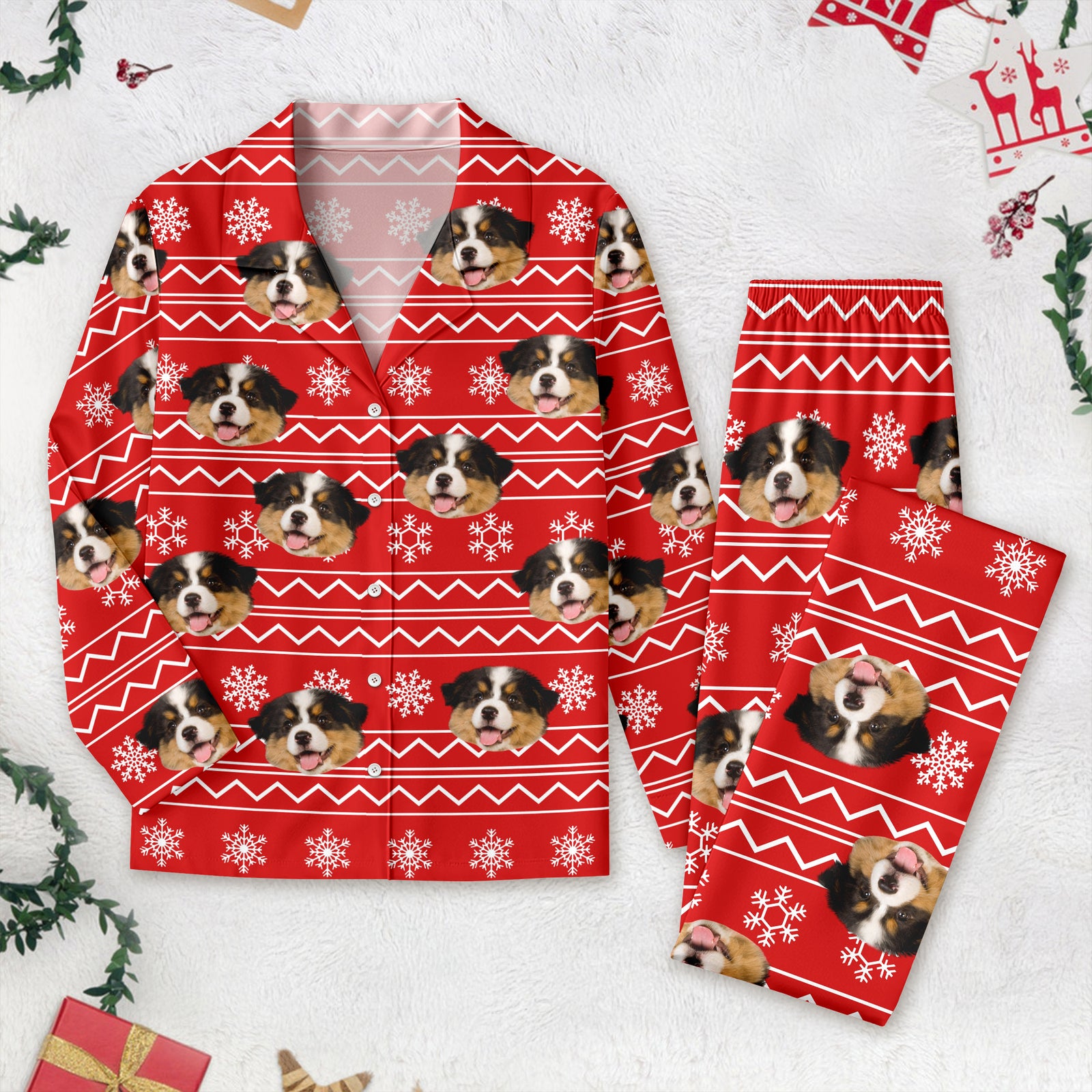 Custom Dog Photo Christmas Pajamas TH10 TA29 888664