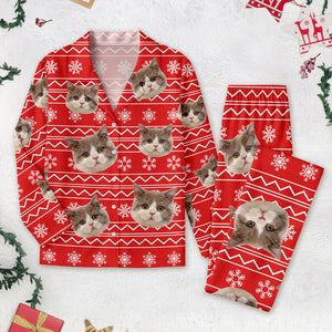 Custom Photo Christmas Cat Pajamas HO82 N304 888665
