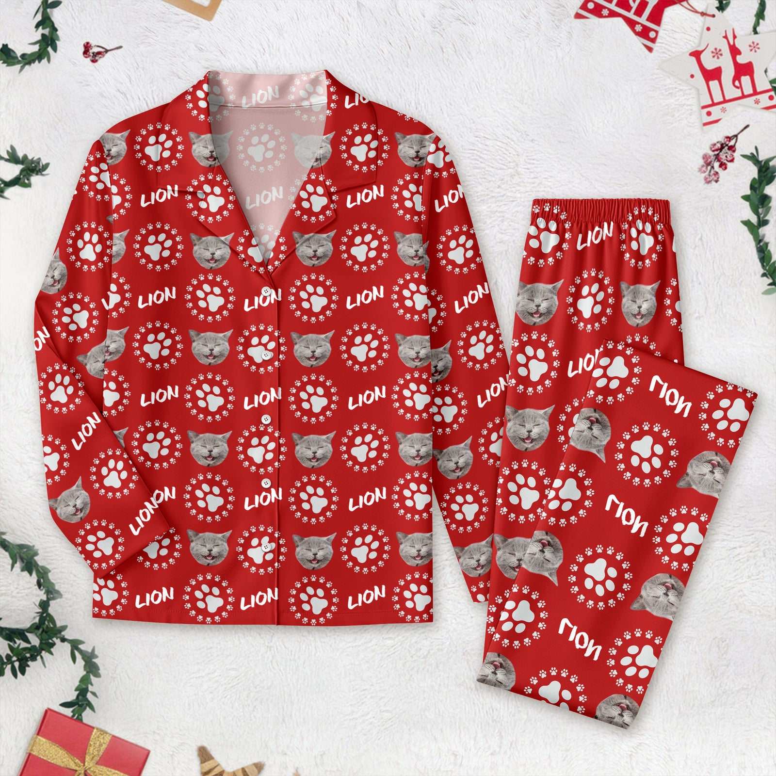 Custom Photo Dog Cat Paw Pajamas K228 888667