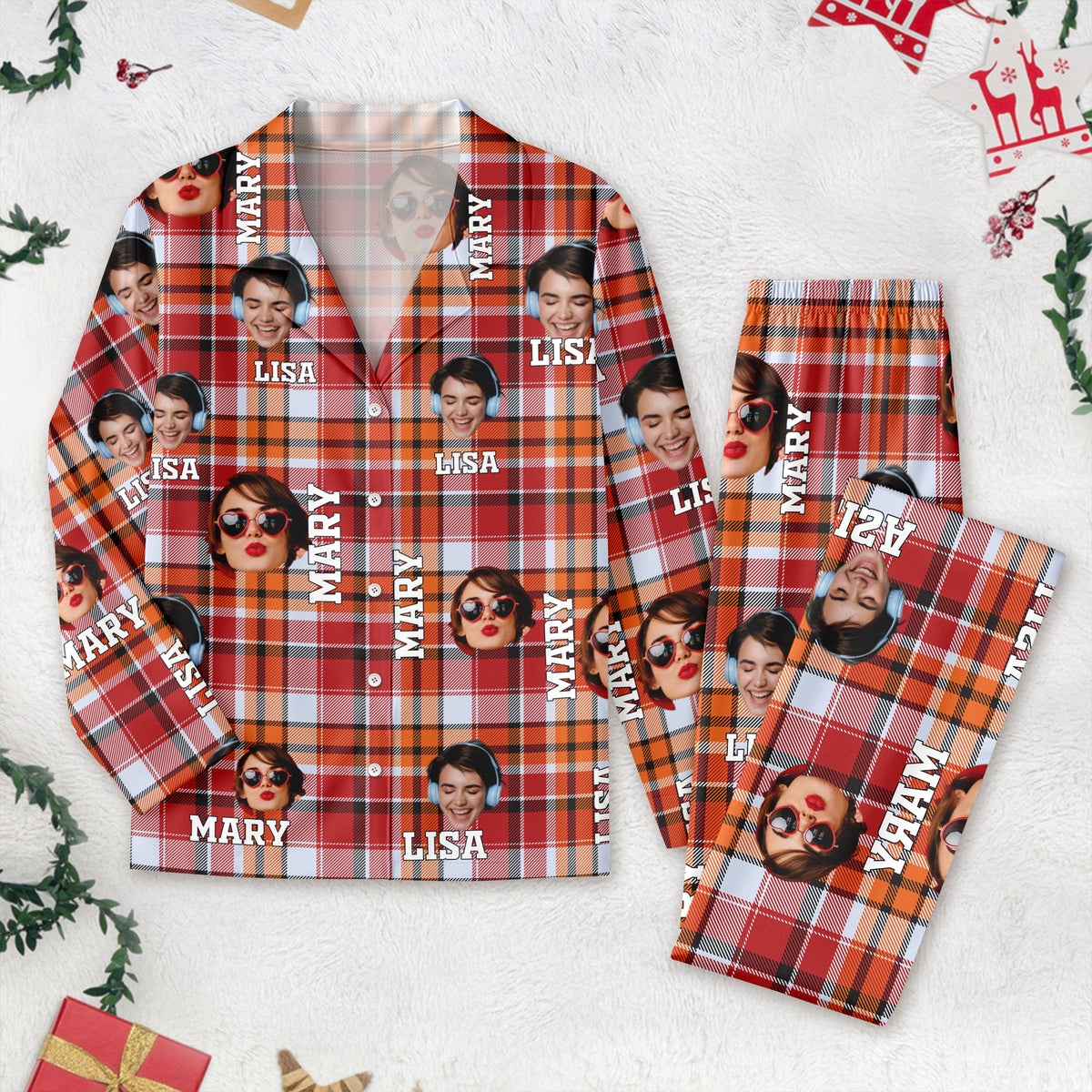 Custom Photo Human Face For Bestie Pajamas K228 888774