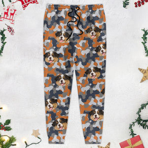 Custom Photo Camo Background Dog Sweatpants N304 888786
