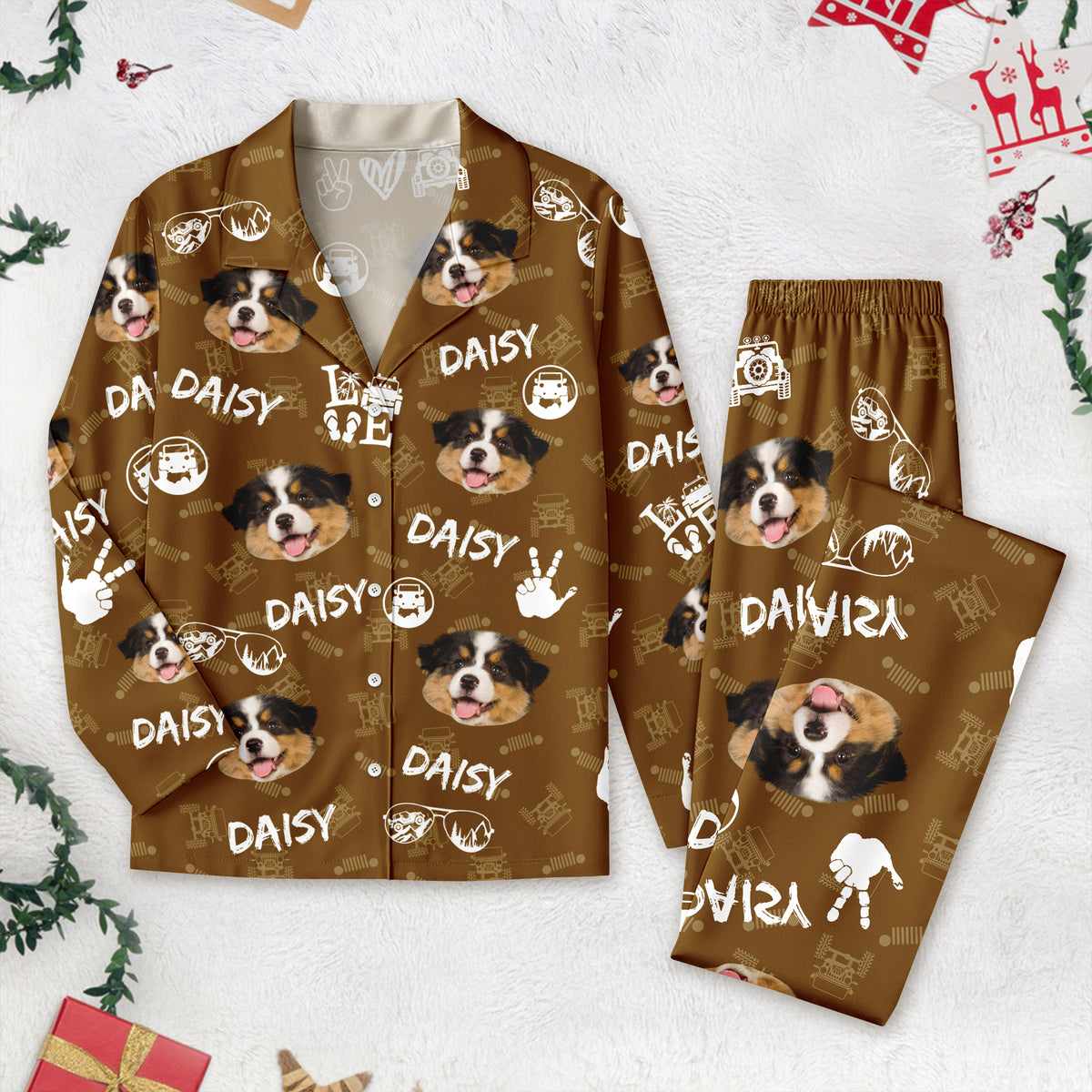 Custom Dog Cat Photo Offroad Pajamas TA29 888796