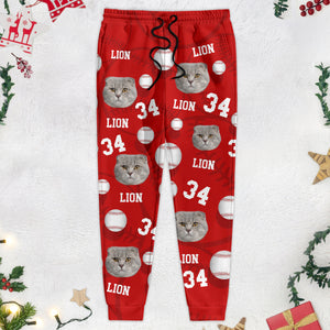 Custom Photo Dog Cat With Softball Pet Sweatpants T286 HN590