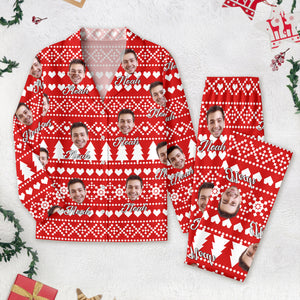 Custom Face Photo With Colorful Background Pajamas N304 889508