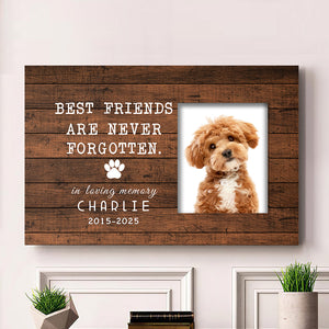 Best Friends Are Never Forgotten Dog Print Canvas DA199 891543