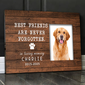 Best Friends Are Never Forgotten Dog Print Canvas DA199 891543